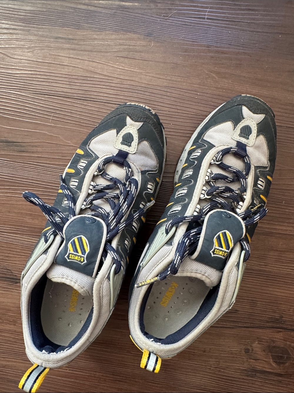K-Swiss Men's Navy Blue, Gray, Yellow Trail Sneakers